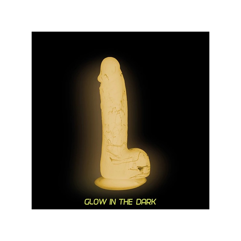 Dildo - Addiction Brandon Dong 19 cm Glow in the Dark Pink